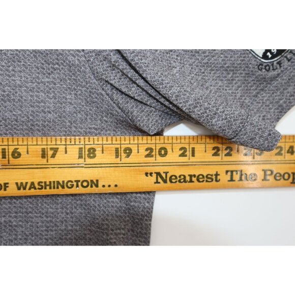 TravisMathew Grey Golf Polo Shirt M Pebble Beach Logo Short Sleeve - Picture 7 of 10